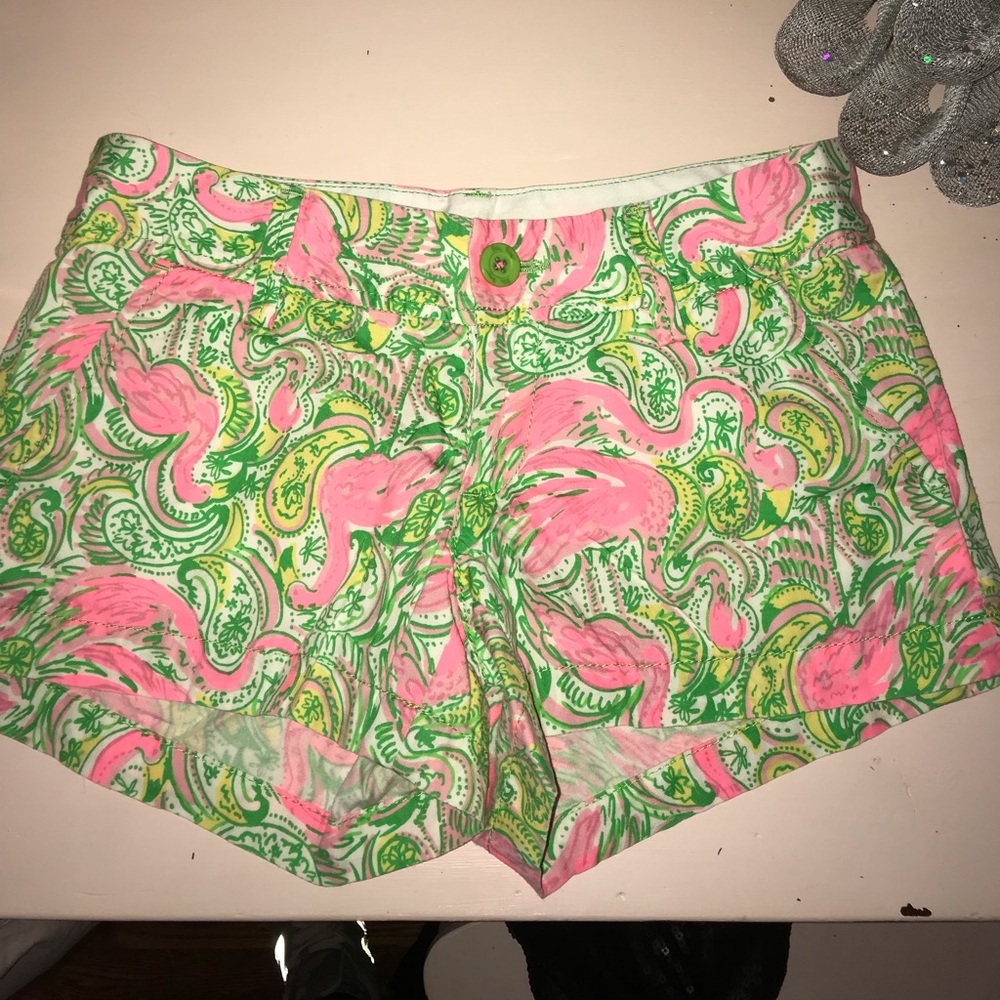 Cute flamingos lily Pulitzer shorts